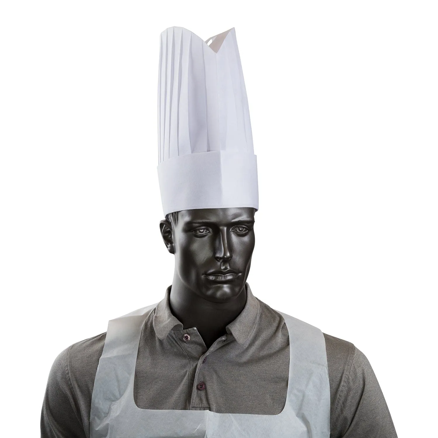 12" Viscose Pleated Chef Hats "Le Toque", Pack of 50