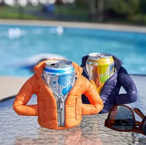 2Pcs Can Cooler Cold Beer Coats Insulated Life Jacket Cover Secret Hide A Beer Slim Can Cooler