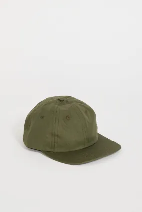 6 Panel Japanese Cotton Nylon Cap Army Green