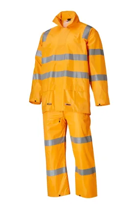 7PRST510 RAIN JACKET & PANTS SET VIC RAIL HI VIS D/N  POLYESTER/PVC