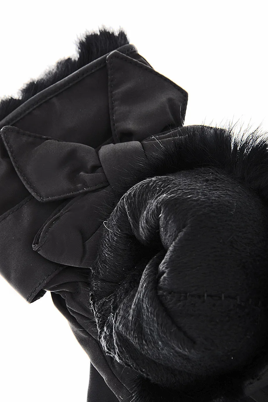 ADORIA Black Bow Waterproof Women Gloves