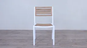 Avalon Side Chair White Powder Coated - Small Slat