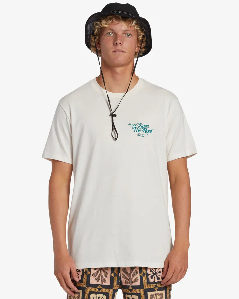 Billabong Cg Lets Save The Reef Short Sleeve T-Shirt - Off White