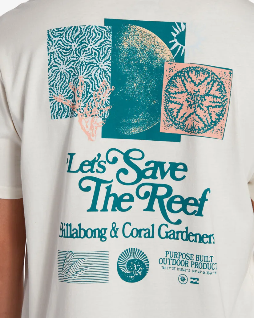 Billabong Cg Lets Save The Reef Short Sleeve T-Shirt - Off White