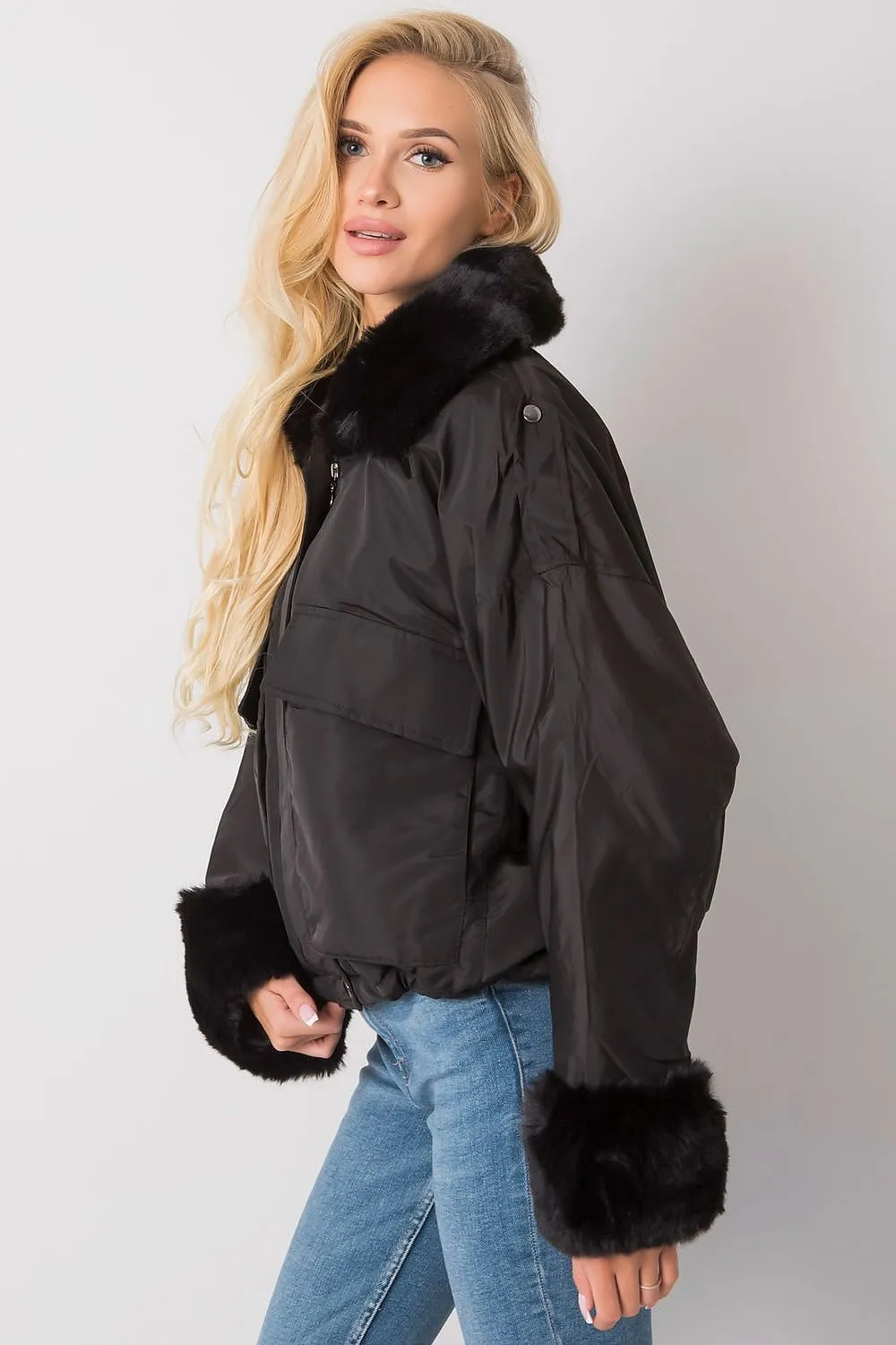 Black Women's Jacket with Insulation by NM