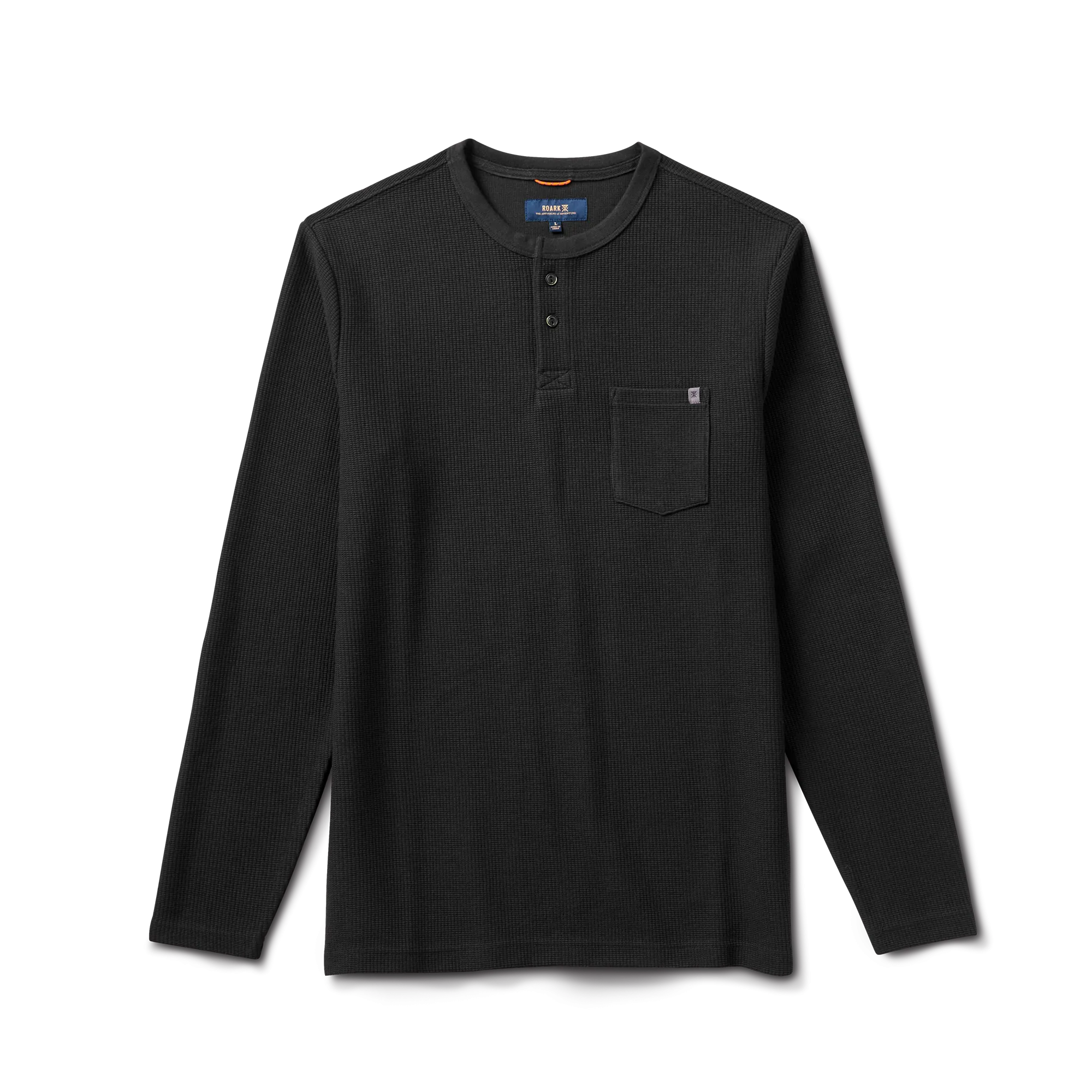 Companion Long Sleeve Thermal Henley - Black