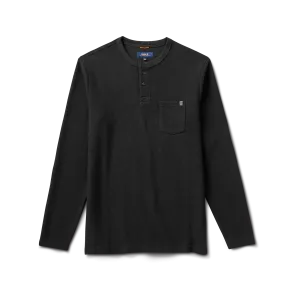 Companion Long Sleeve Thermal Henley - Black