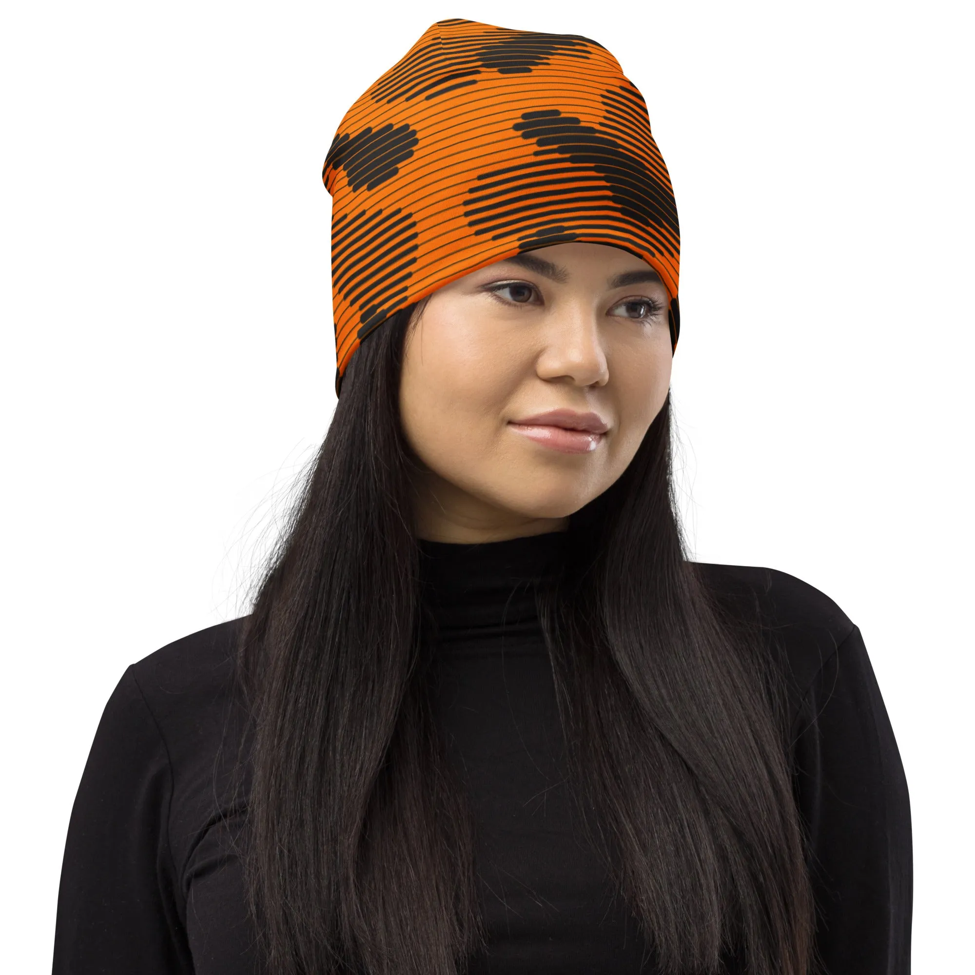 Digital Camouflage Blaze Orange Beanie