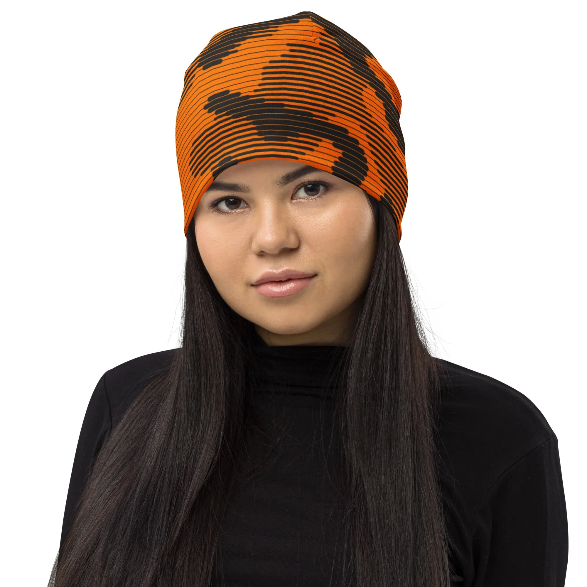 Digital Camouflage Blaze Orange Beanie