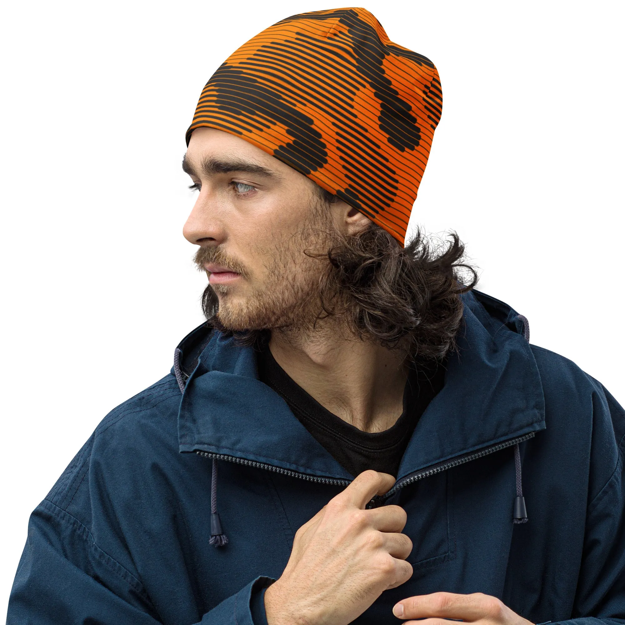 Digital Camouflage Blaze Orange Beanie