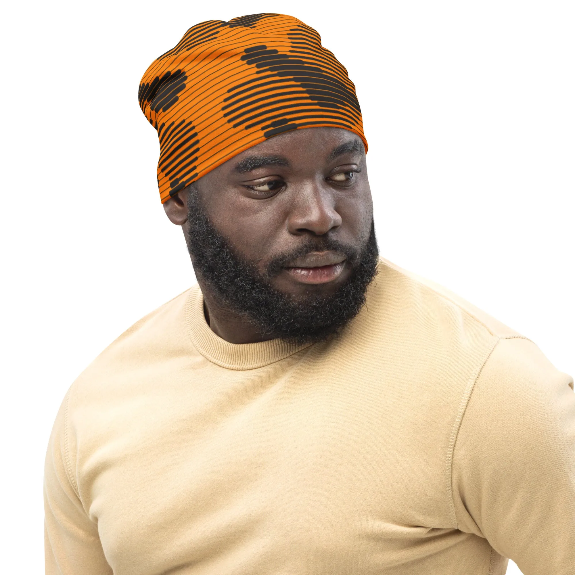 Digital Camouflage Blaze Orange Beanie