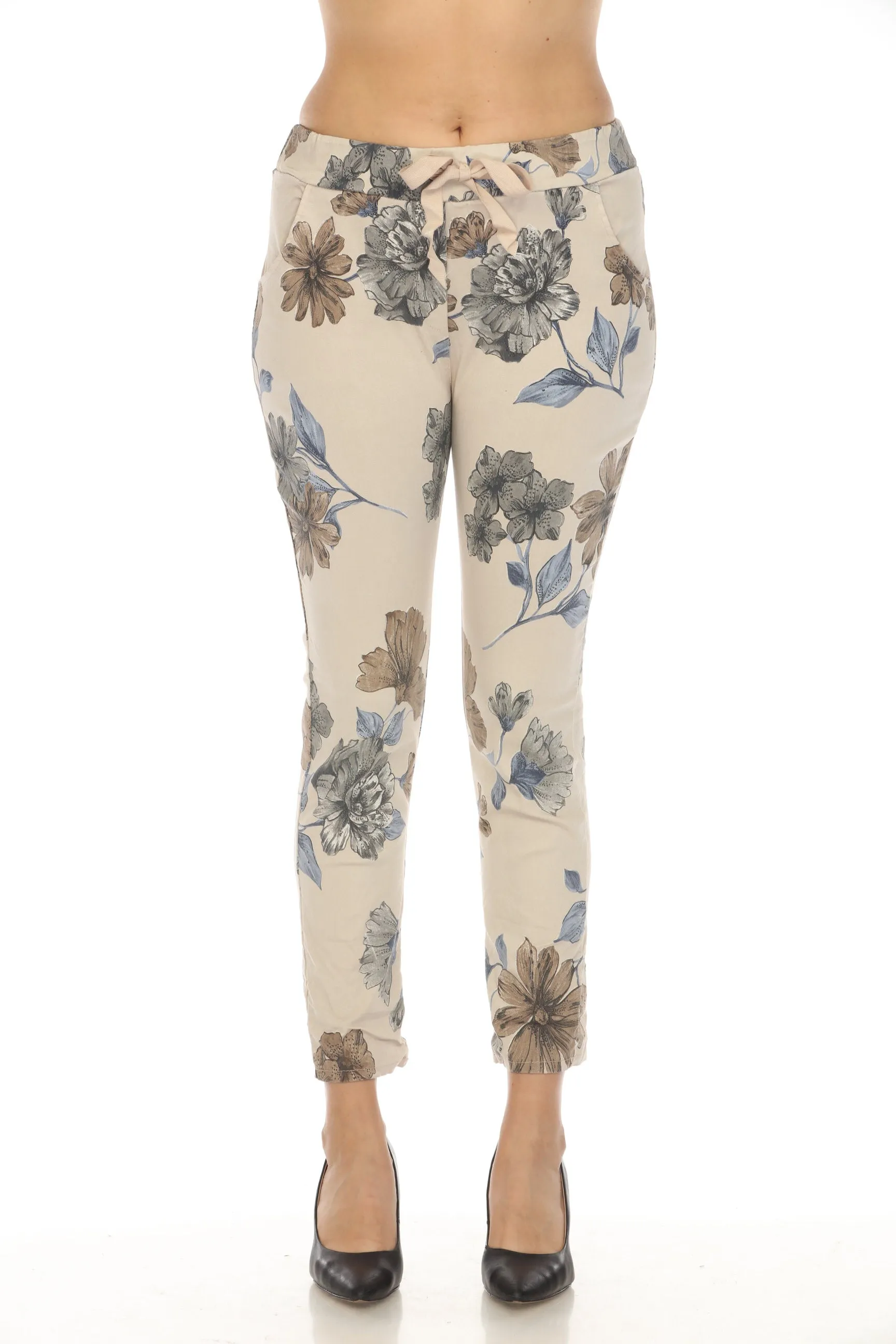 Fall Floral Stretch Pants