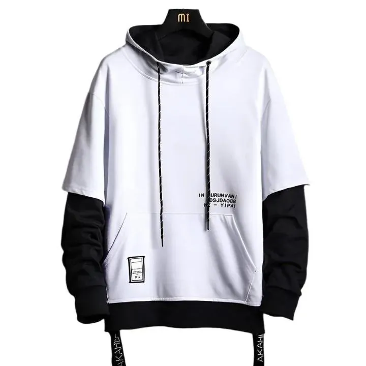 Faux Layered Men's Hoodie: Skater/Streetwear Casual Up To 5XL