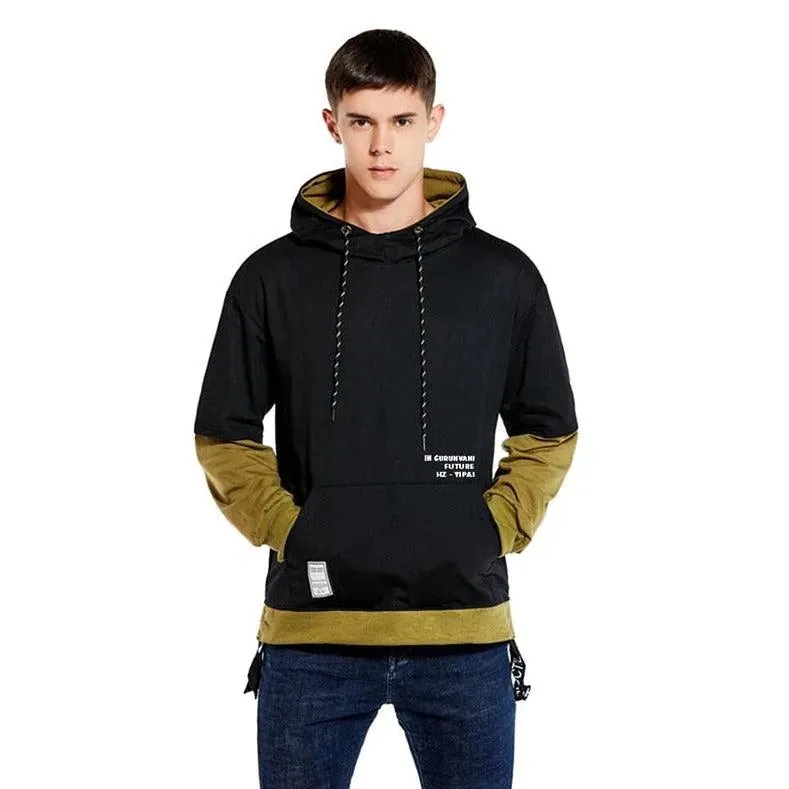 Faux Layered Men's Hoodie: Skater/Streetwear Casual Up To 5XL