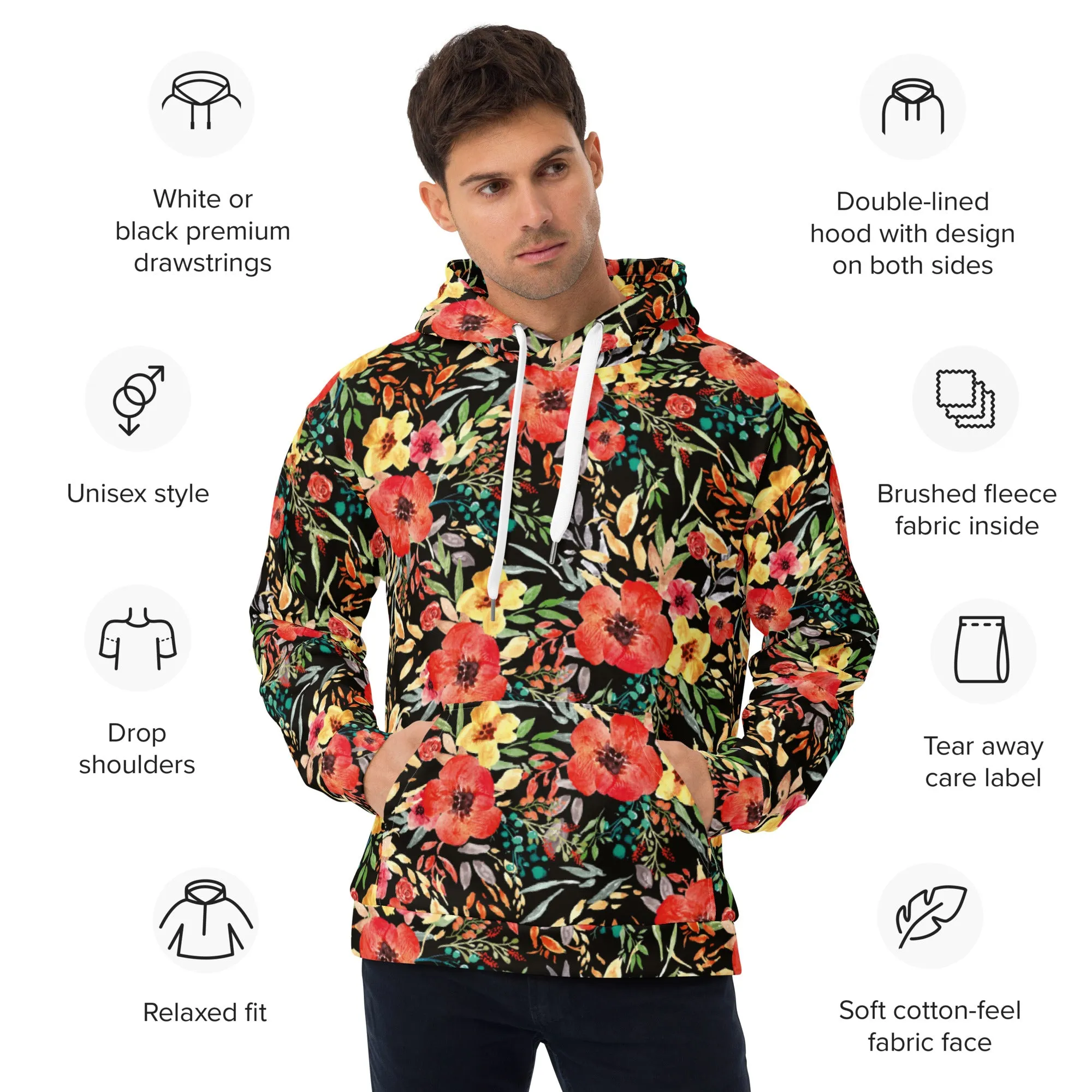 Floral Hoodie (Glamourange Spring Best Hoodies Collection - Flower Hoodies Print 006)