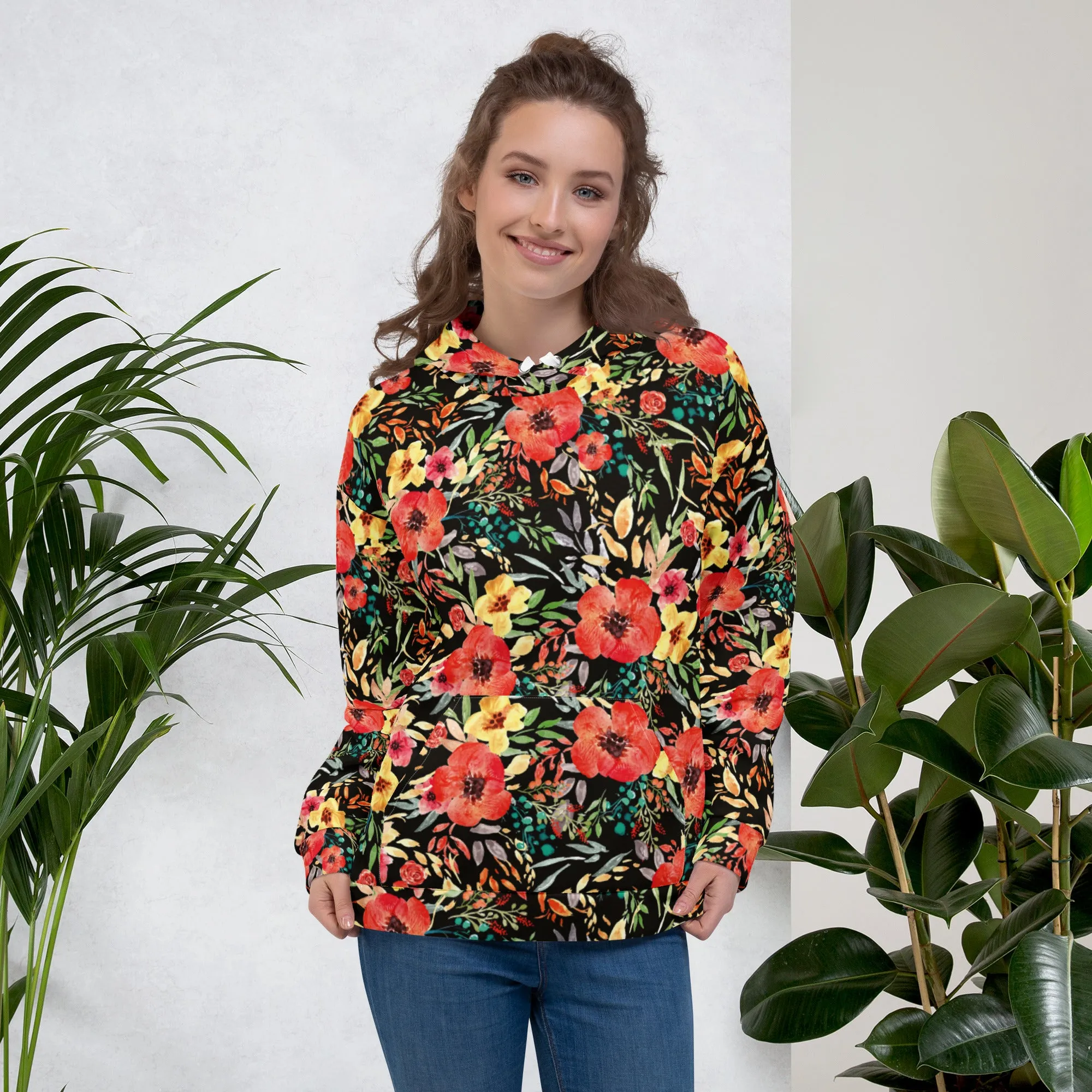 Floral Hoodie (Glamourange Spring Best Hoodies Collection - Flower Hoodies Print 006)