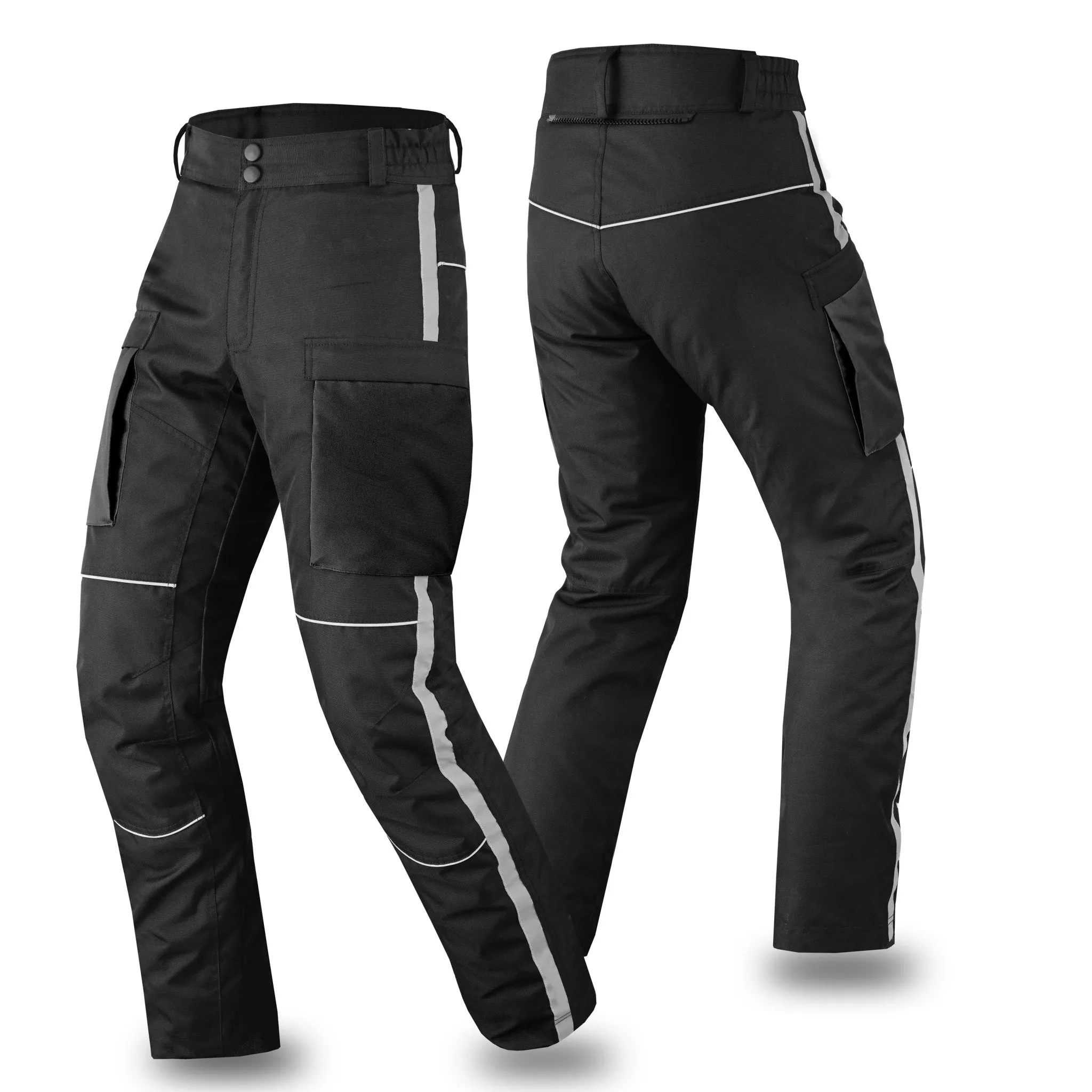 Mens Motorbike Waterproof Trousers Cordura Textile Motorcycle CE Armoured Pants