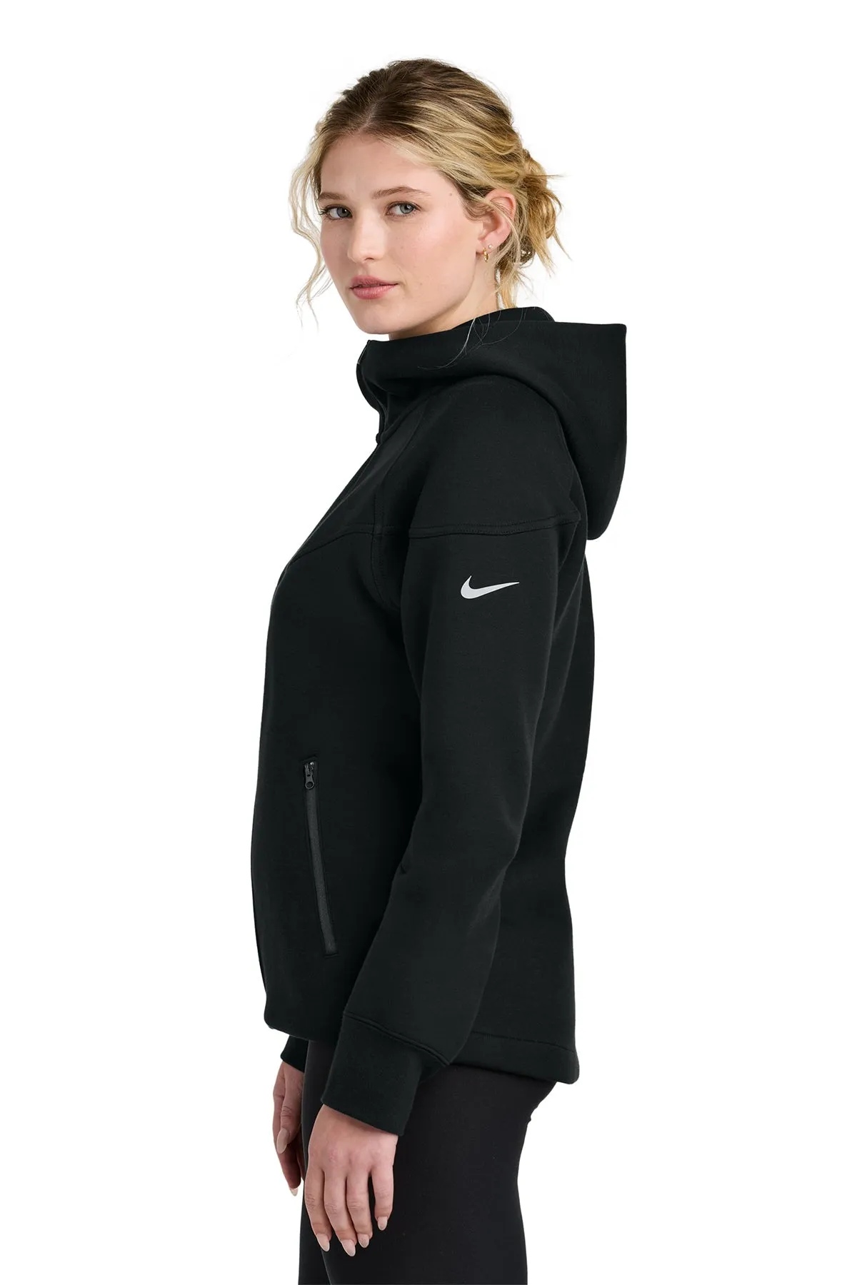 Nike Womens Tech Fleece Full-Zip Custom Hoodies, Black