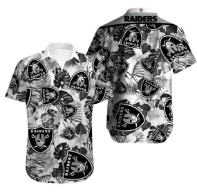 Oakland Hawaiian Shirt Loose Raiders Summer Casual Digital Printing Quick Dry Breathable