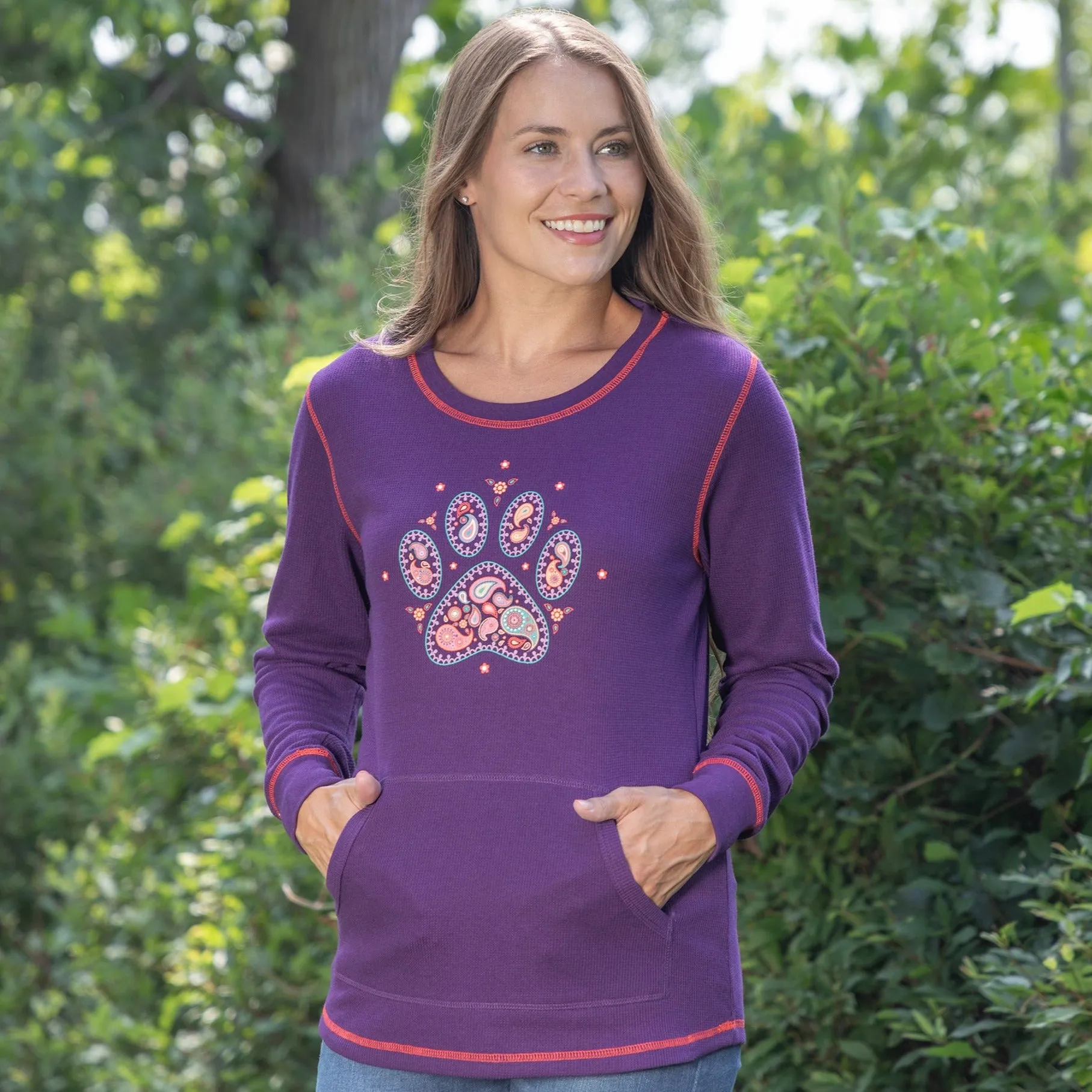 Paisley Paw Thermal Long Sleeve Top