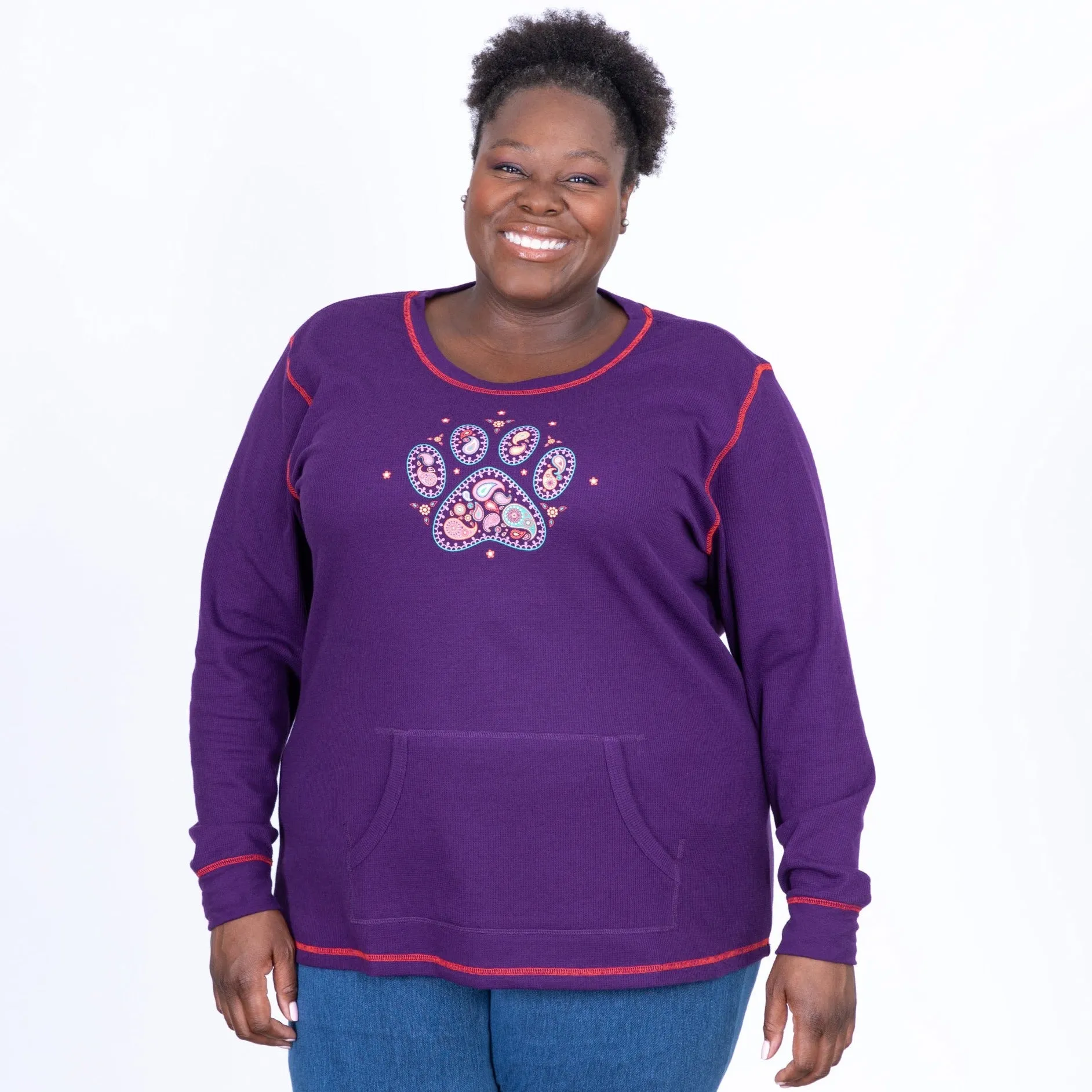 Paisley Paw Thermal Long Sleeve Top