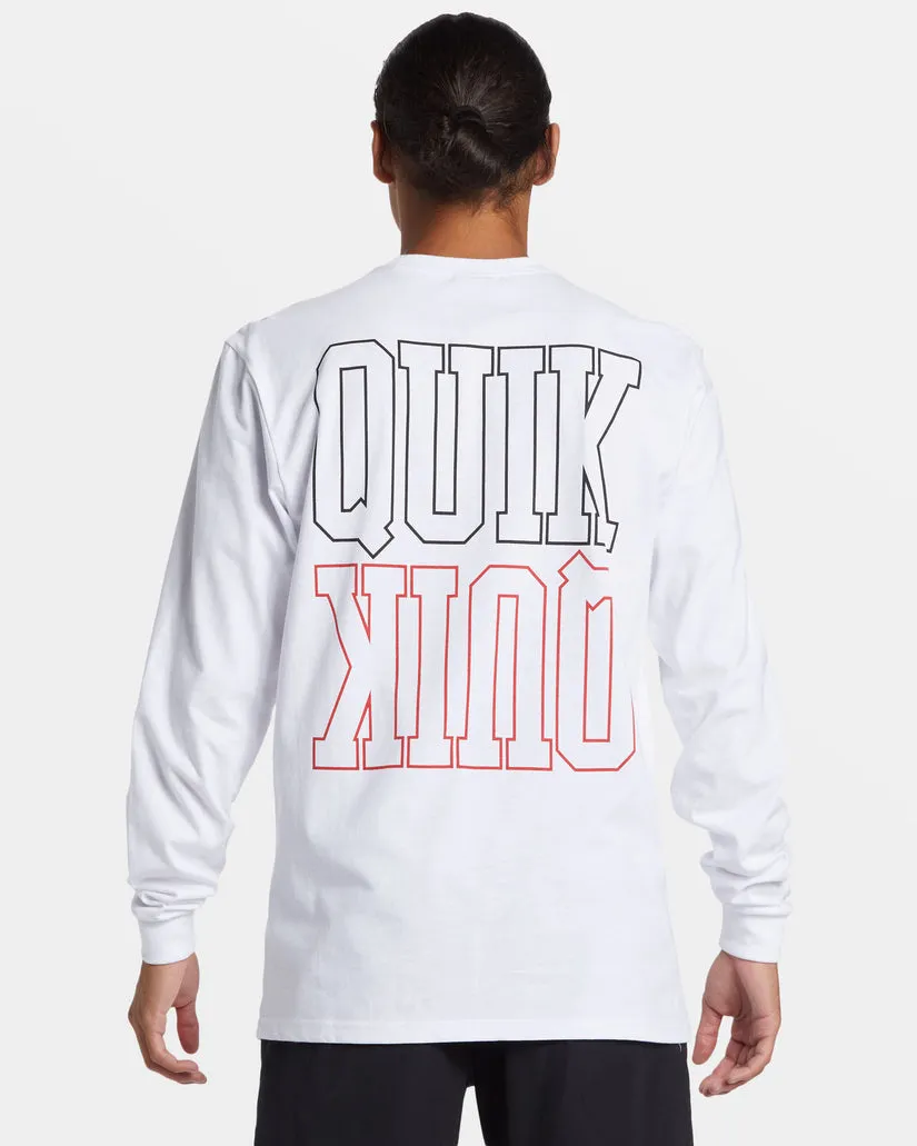 Quiksilver Griff Long Sleeve T-Shirt - WHITE