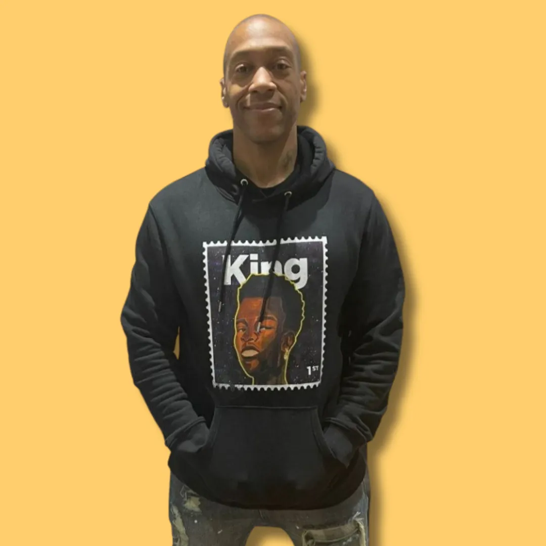 "King" Organic Cotton Hoodie - Black