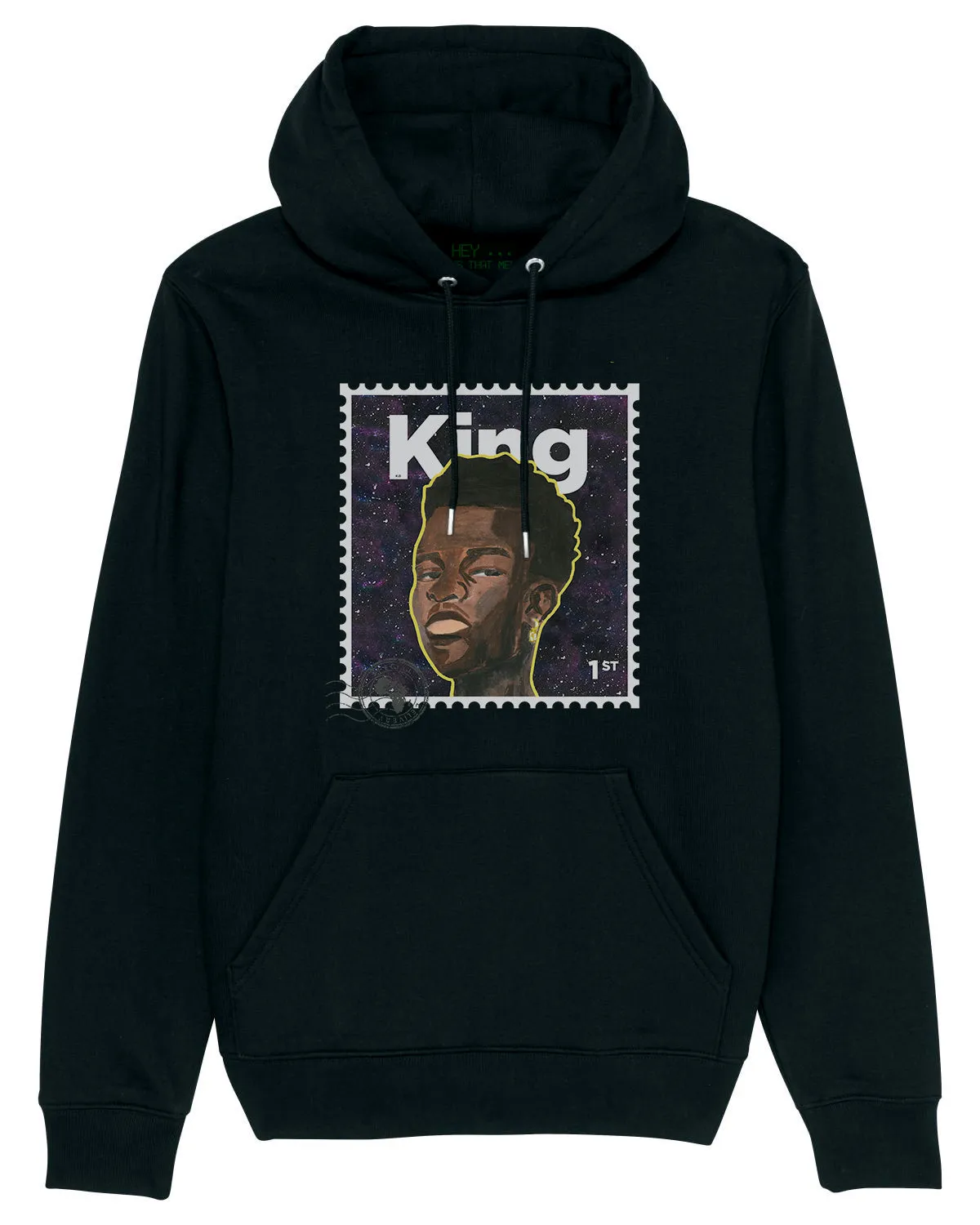 "King" Organic Cotton Hoodie - Black