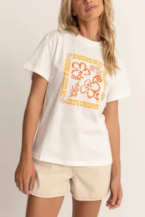 Rhythm ISLANDER BAND TEE  - WHITE