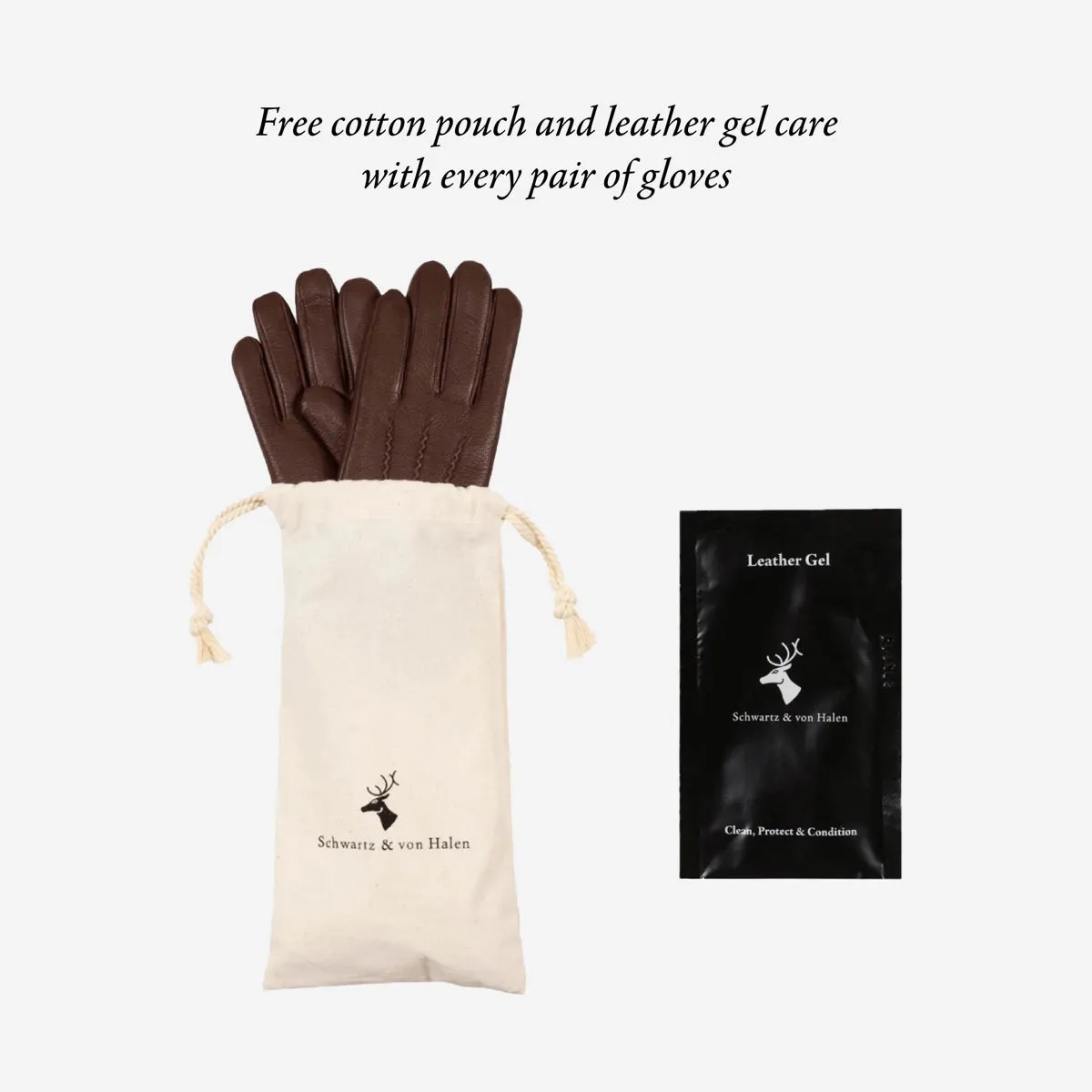 Rosie - sheepskin leather gloves with fleece lining & touchscreen feature