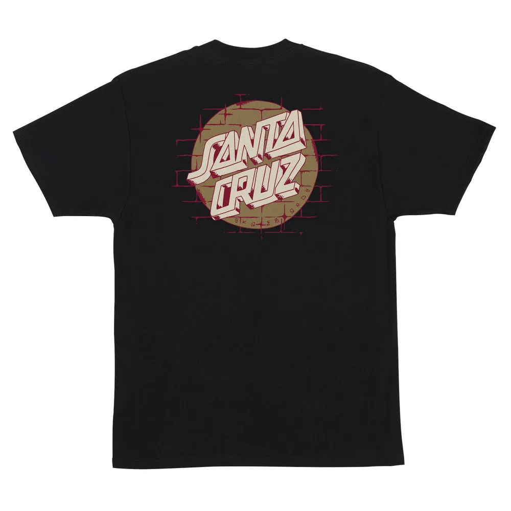 Santa Cruz Scrawl Brick Dot Mens T-Shirt - BLACK