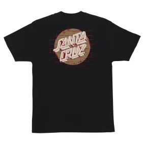 Santa Cruz Scrawl Brick Dot Mens T-Shirt - BLACK