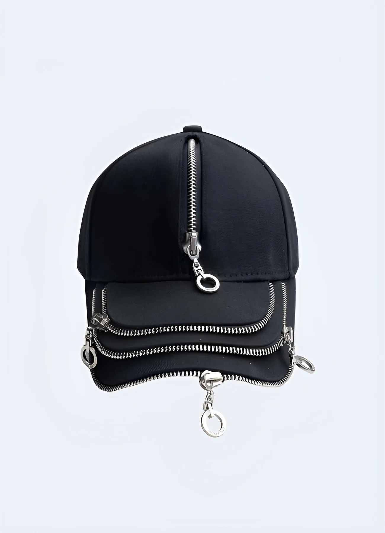 Techwear Cap Multi Zippers