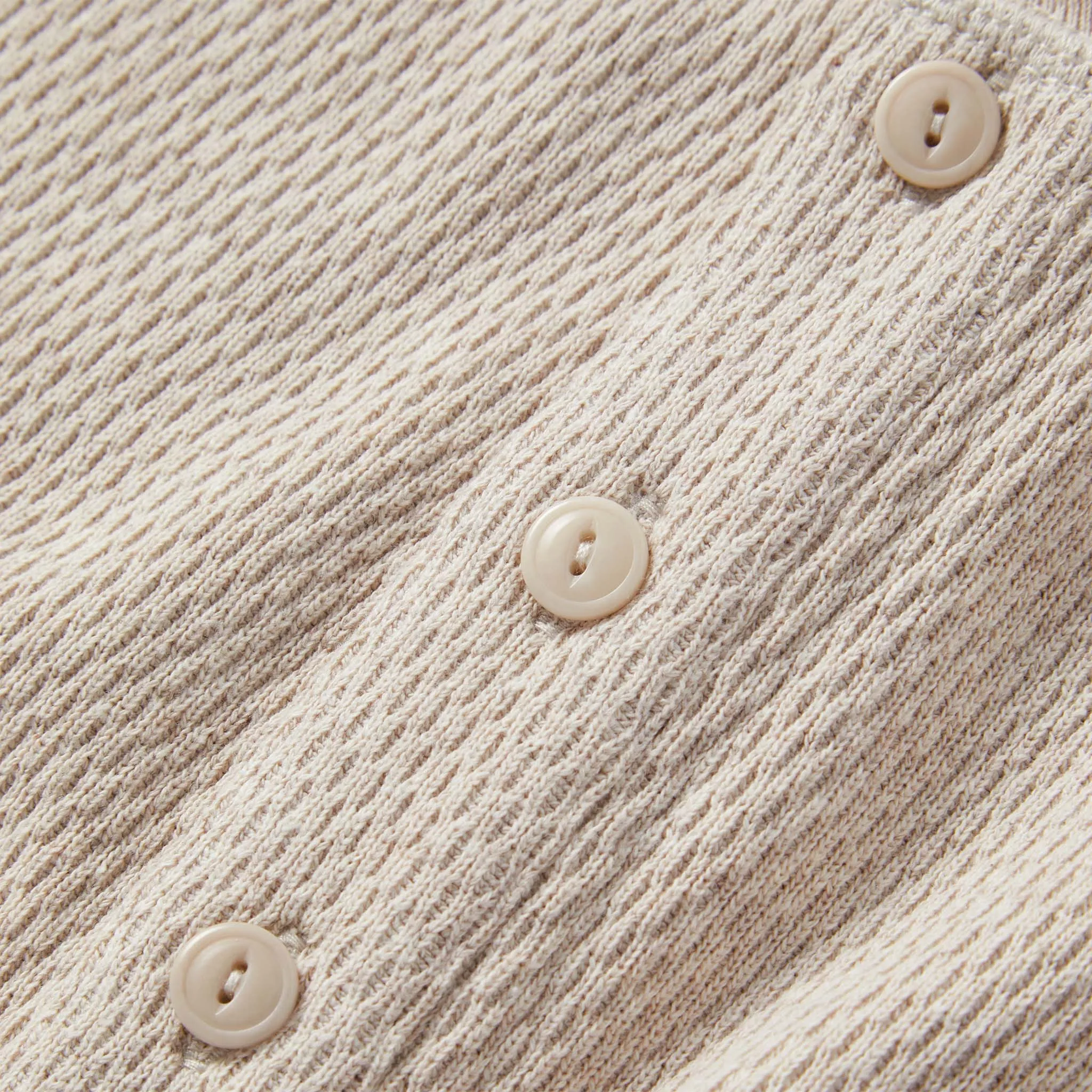 The Heavy Bag Waffle Henley in Oatmeal