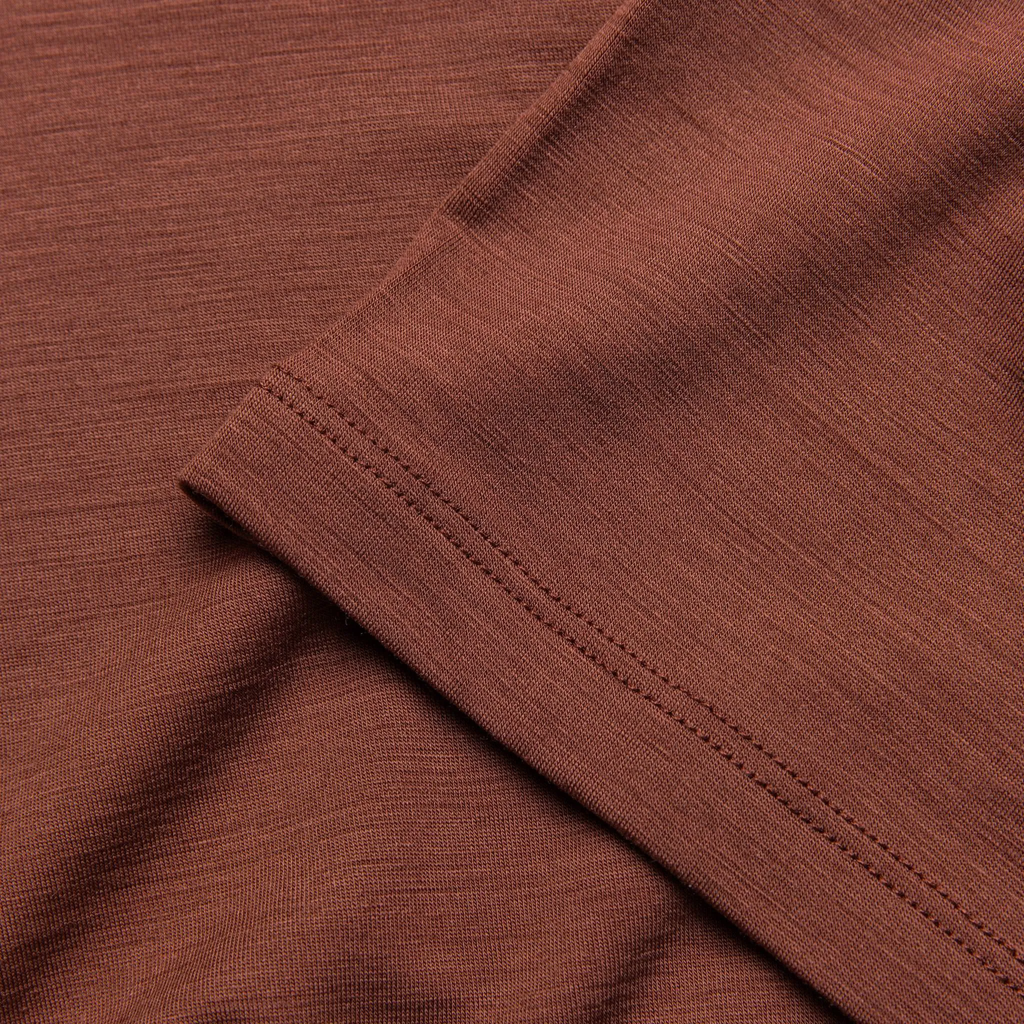 The Merino Tee in Brick Red