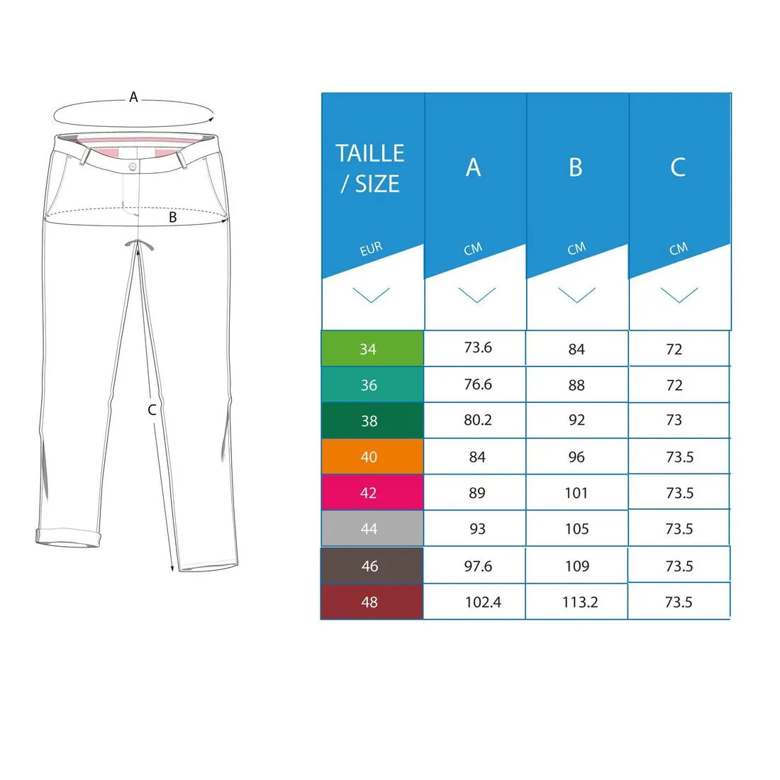 Women's Golf Trousers Mild Weather