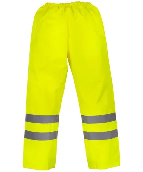 Yellow - Hi-vis waterproof overtrousers (HVS461)